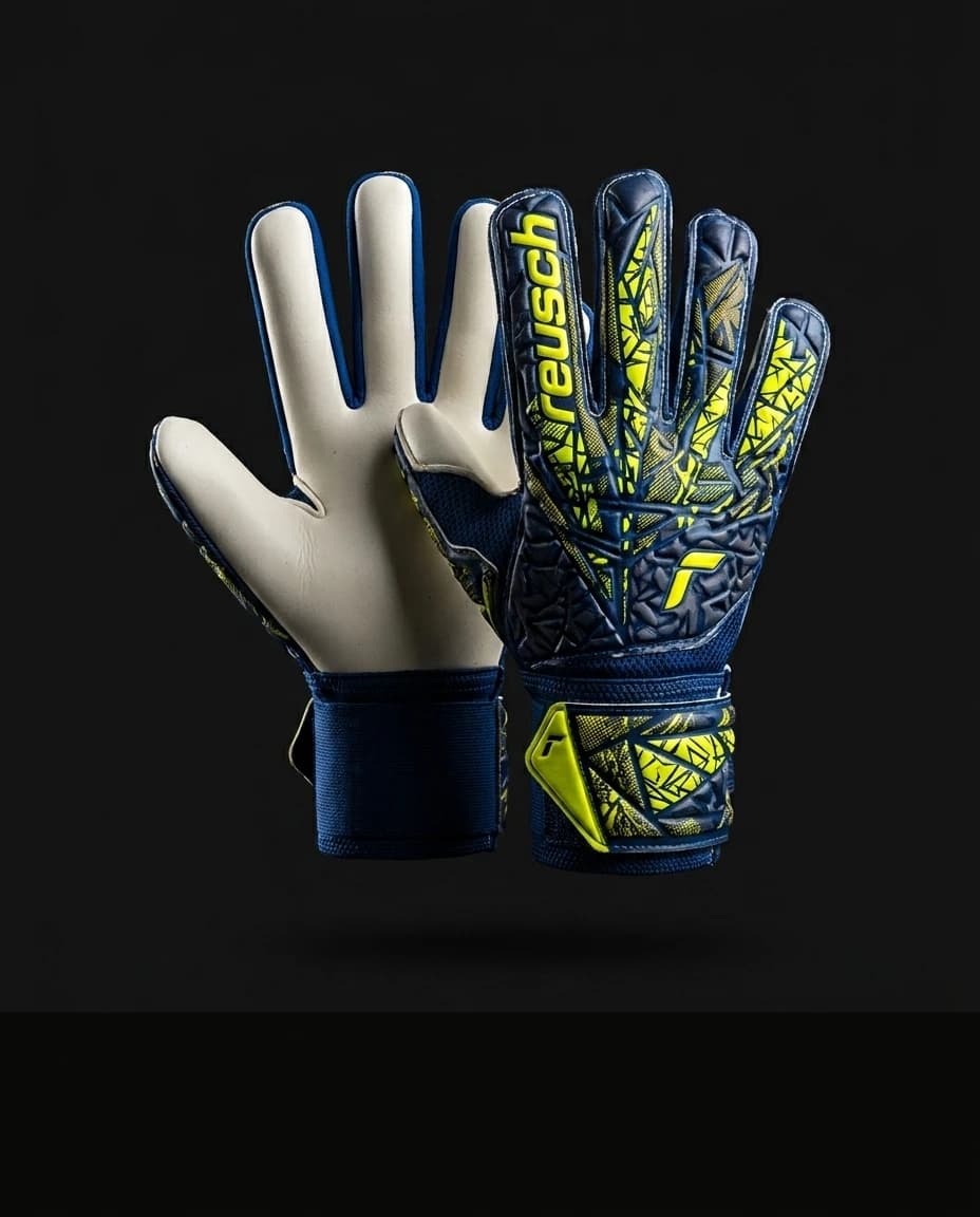 Guante de arquero REUSCH ATTRAKT STARTER SOLID JR AZUL AMARILLO