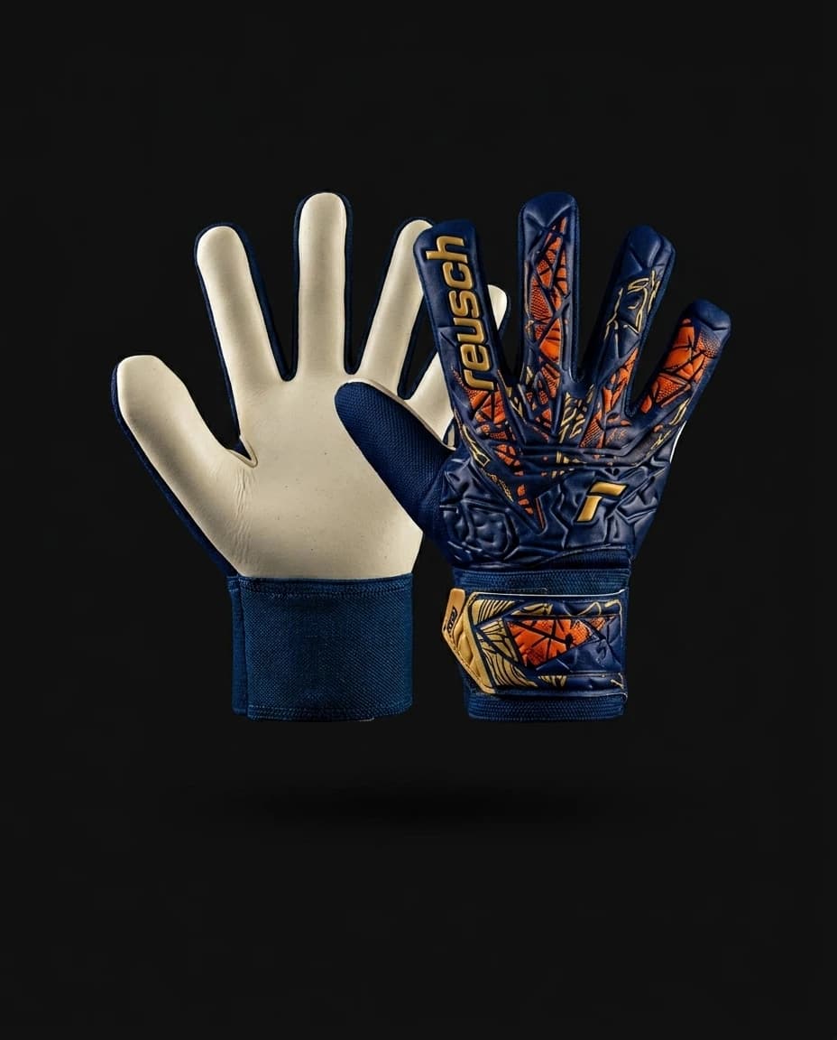 Guante de arquero REUSCH ATTRAKT STARTER SOLID JR PREMIUM BLUE GOLD